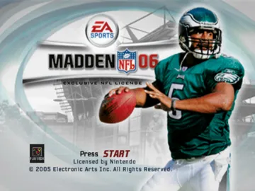 Madden NFL 06 screen shot title